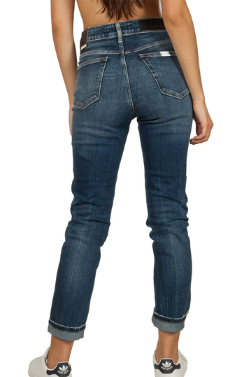 Replay Neneh high waist jeans medium dark rhinestone detail