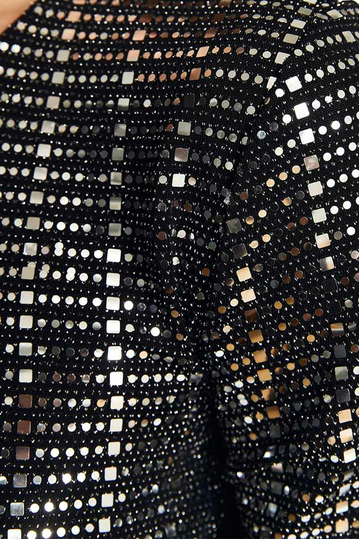 Rut & Circle Denize mini dress black silver