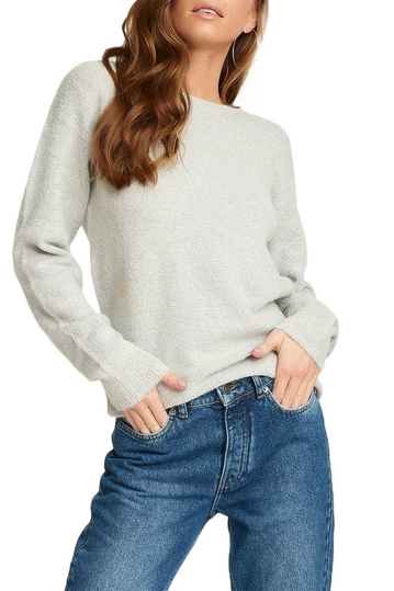 Rut & Circle Marie glitter sweater light grey