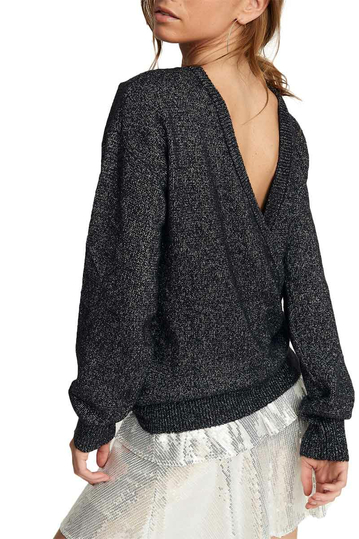 Rut & Circle Marie glitter sweater black