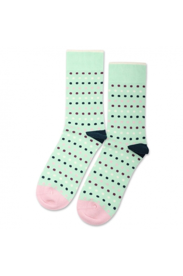 Democratique socks originals polka dot pale green