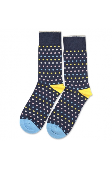 Democratique socks originals polka dot shaded blue