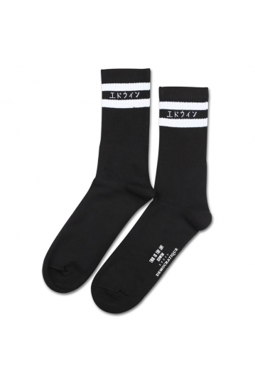 Edwin Jeans X Democratique socks collab This is the life black