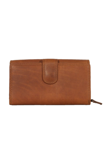 Hill Burry RFID leather clutch wallet brown