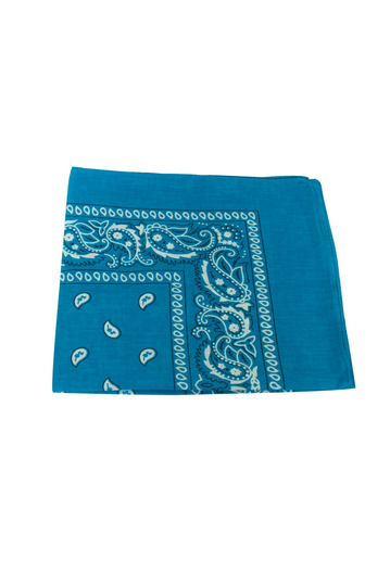 Vintage print bandana ocean blue