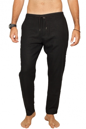 Biston men's linen pants black