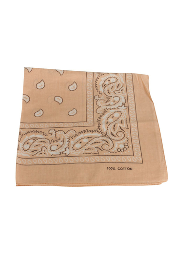 Vintage print bandana beige