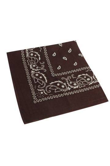 Vintage print bandana chocolate