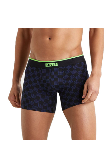 Levi's® triple logo neon boxer 2-pack blue-aop