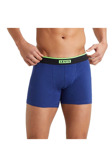 Levi's® triple logo neon boxer 2-pack blue-aop