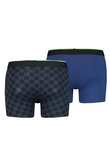 Levi's® triple logo neon boxer 2-pack blue-aop
