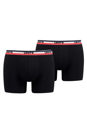 Levi's® sportswear logo boxer 2-pack black