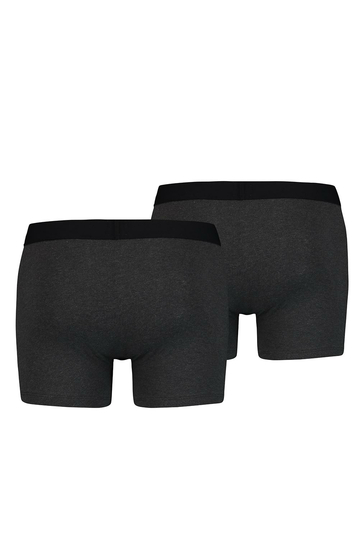 Levi's® solid basic boxer anthracite 2-pack