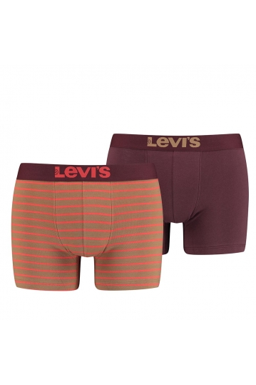 Levi's® vintage stripe yarn dye boxer brown 2-pack
