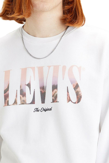 Levi's® Graphic crew sweatshirt serif white