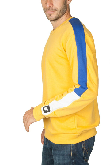 Bigbong φούτερ κίτρινο με ρίγα στο πλάι