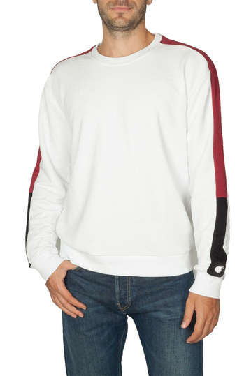 Bigbong sweatshirt white with side stripe