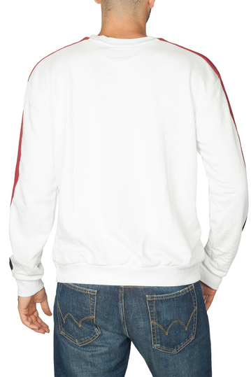 Bigbong φούτερ λευκό με ρίγα στο πλάι