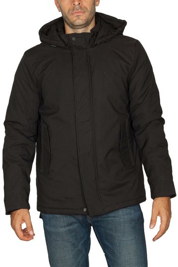 Biston μπουφάν μαύρο με κουκούλα