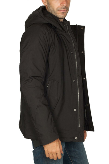 Biston μπουφάν μαύρο με κουκούλα