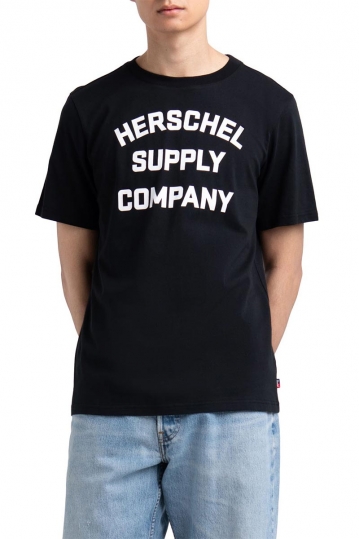 Herschel Supply Co. men's stacked chest logo tee black