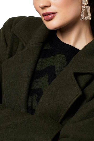 Rut and Circle coat army green - Tilda