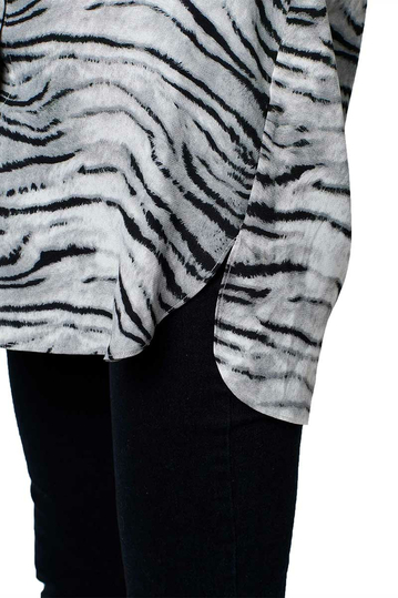 Rut & Circle Mary oversize shirt grey tiger