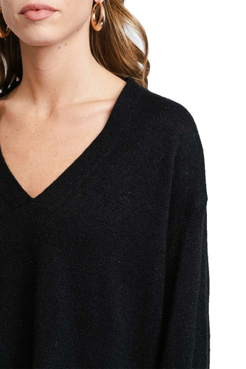 Rut & Circle Emelie V-neck knit black