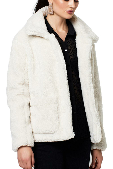 Rut and Circle teddy jacket off white - Tea