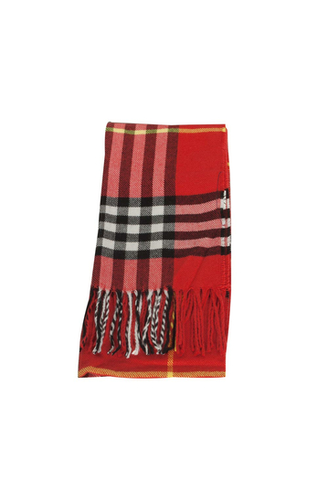 Men's tartan scarf red