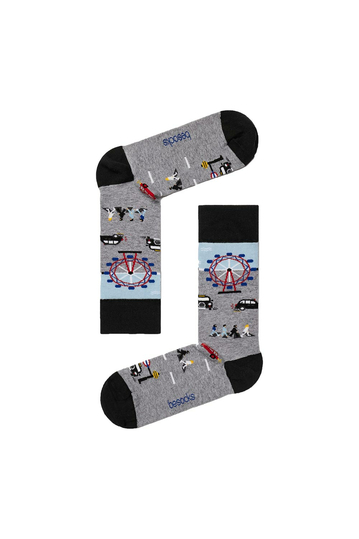 Besocks® BeLondon organic cotton socks grey