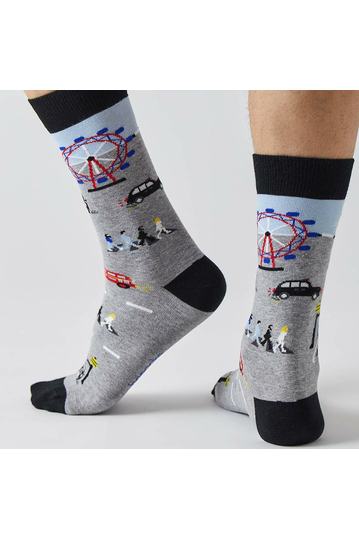 Besocks® BeLondon organic cotton socks grey