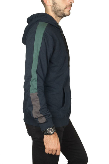 Bigbong φούτερ ζακέτα μπλε με κουκούλα