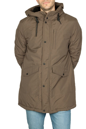 Splendid men's hooded parka fango color