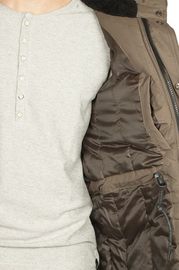 Splendid ανδρικό παρκά με κουκούλα - γκριζοκαφέ (fango)