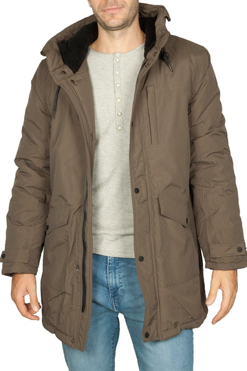 Splendid ανδρικό παρκά με κουκούλα - γκριζοκαφέ (fango)