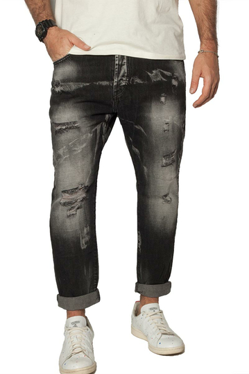 Ανδρικό slim fit jeans με σκισίματα