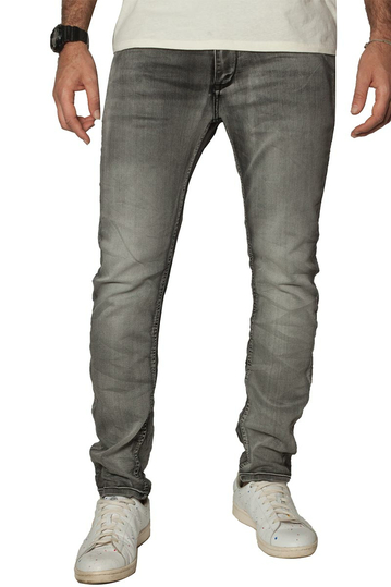 Men's skinny fit stretch jeans grey