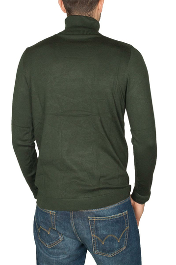 Ανδρικό πουλόβερ ζιβάγκο λαδί