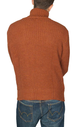 Ανδρικό πουλόβερ ζιβάγκο καφέ