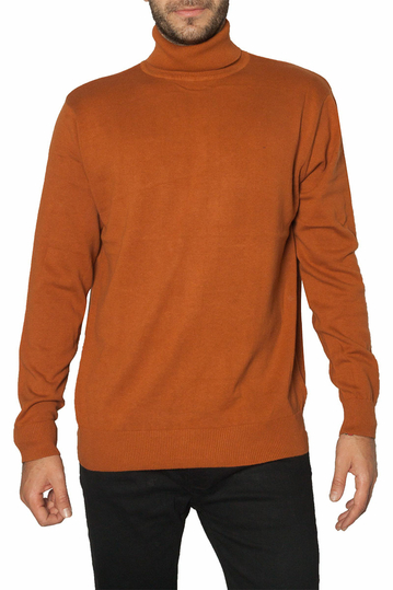 Brave Soul roll neck sweater camel