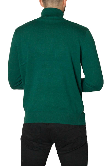 Brave Soul ανδρικό πουλόβερ ζιβάγκο σκούρο πράσινο