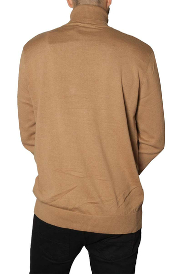 Brave Soul ανδρικό πουλόβερ ζιβάγκο μπεζ