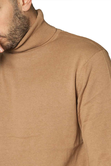 Brave Soul ανδρικό πουλόβερ ζιβάγκο μπεζ