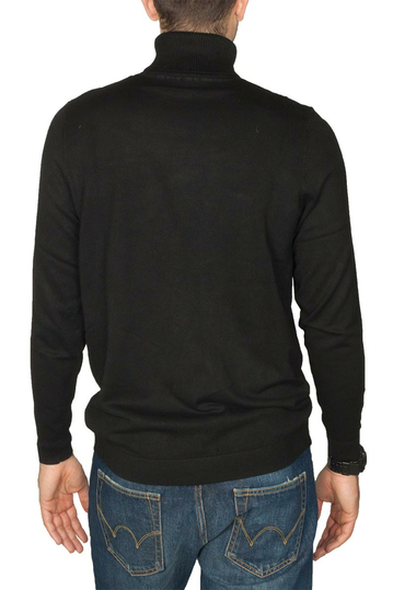 Ανδρικό πουλόβερ ζιβάγκο μαύρο