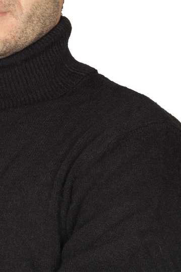 Ανδρικό πουλόβερ ζιβάγκο μαύρο