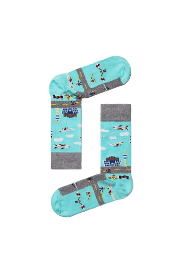 Besocks® BeAirport organic cotton socks sky blue