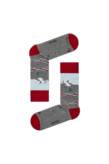 Besocks® BeMountainsky organic cotton socks grey