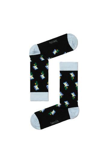 Besocks® BeFlower organic cotton socks black