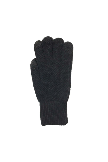 Knitted touch screen gloves black